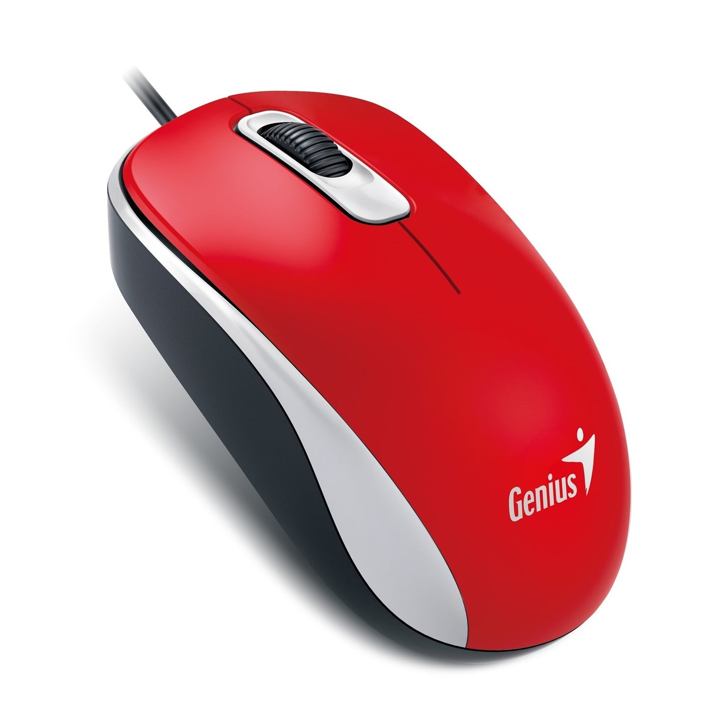Genius DX-110 USB Optical Mouse 1000 DPI Red 3 Button Scroll Wheel