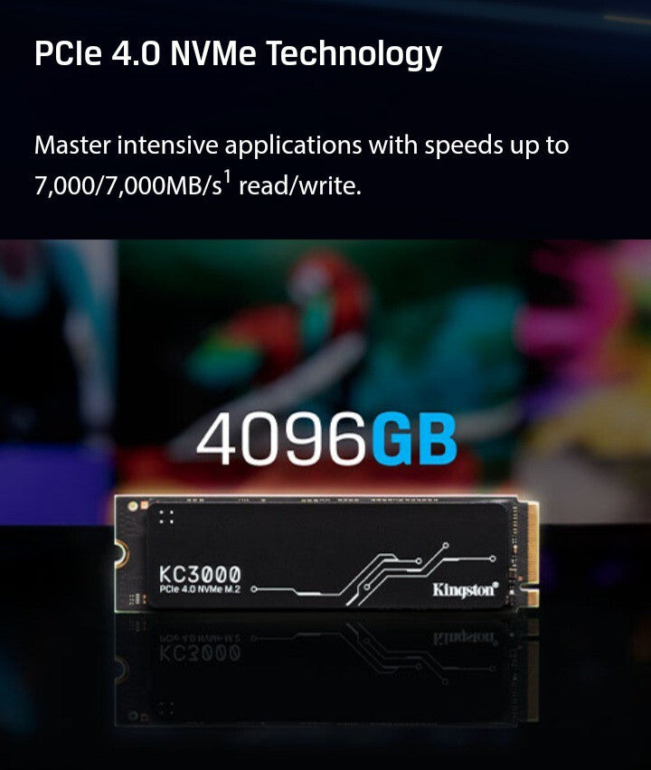 Kingston KC3000  M2 NVMe SSD -2048G, 1024 GB, 512 GB  - PCIe 4.0 
