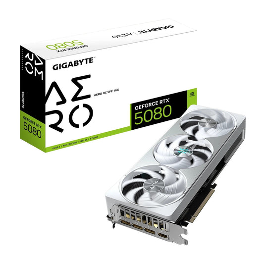 GIGABYTE GeForce RTX 5080 AERO OC SFF 16G Graphics Card - 16GB GDDR7, 256bit, P