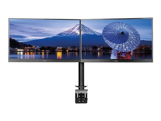 Iiyama DS1002C-B1 mounting kit - adjustable arm - for 2 monitors - black
