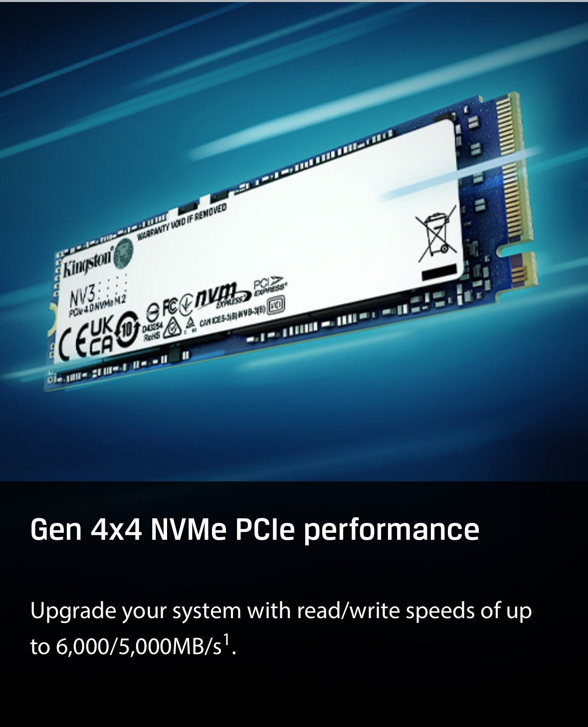 Kingston NV3 - SSD - 2 TB - PCIe 4.0 x4 (NVMe)