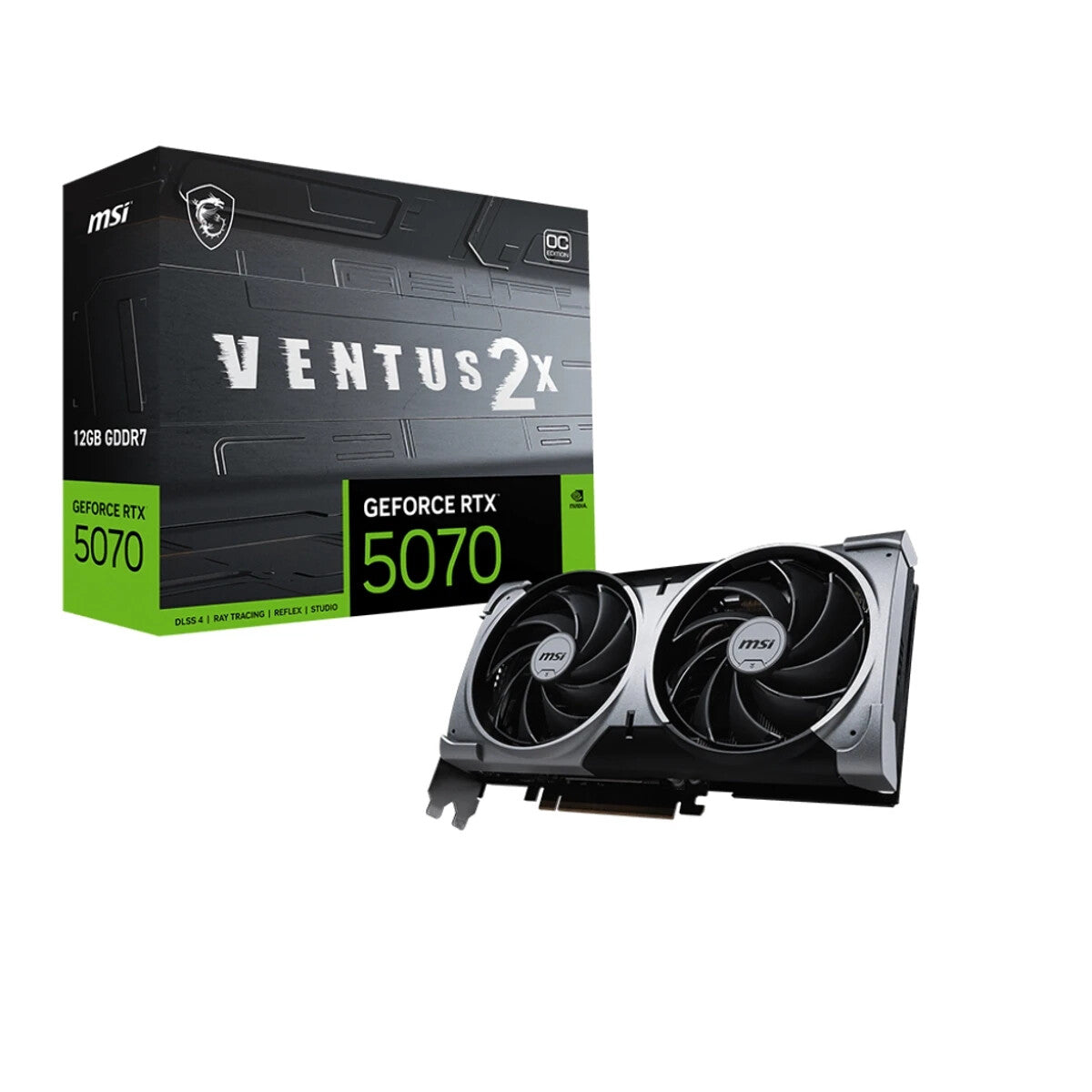 MSI GeForce RTX 5070 12G VENTUS 2X OC, GeForce RTX 5070, 12 GB, GDDR7, 192 bit,