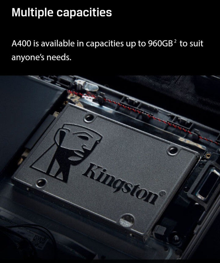 Kingston A400 240GB SSD 2.5" SATA III Solid State Drive HDD Computer Laptop.