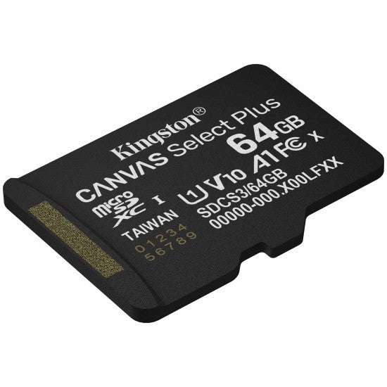 Kingston Canvas Select Plus Gen3 64GB MicroSD SDXC card 100MB/s