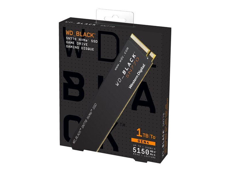 WD Black - SSD - 1 TB - PCIe 4.0 NVMe SSD WDS100T4X0E.