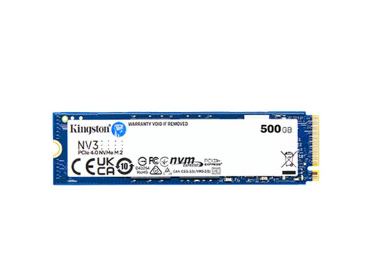 Kingston 500GB NV3 SSD M.2 (2280), NVMe, PCIe 4.0 (x4), 5000MB/s R, 3000MB/s W