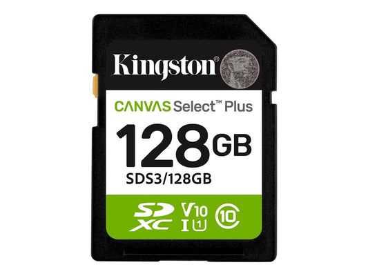 Kingston Canvas Select Plus - flash memory card - 128 GB - SDXC UHS-I
