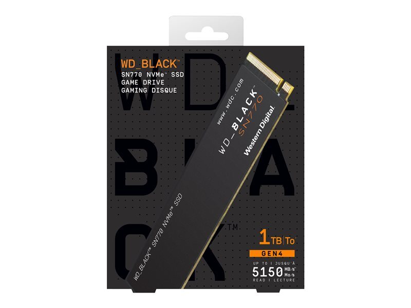 WD Black - SSD - 1 TB - PCIe 4.0 NVMe SSD WDS100T4X0E.