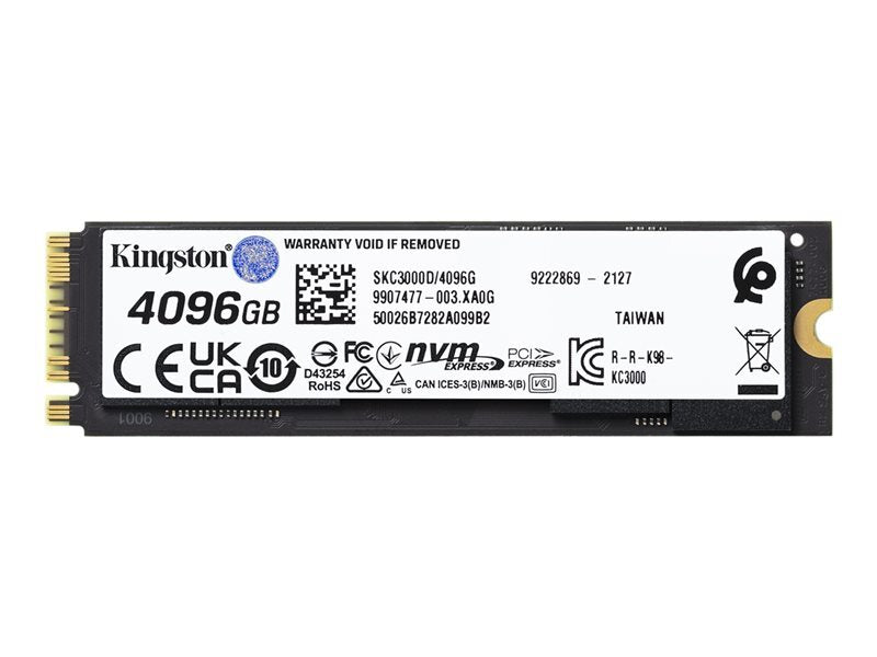 Kingston KC3000 4096GB M.2 NVMe Internal SSD (SKC3000D/4096G)