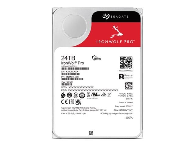 Seagate IronWolf Pro ST24000NT002 - hard drive - 24 TB - SATA 6Gb/s