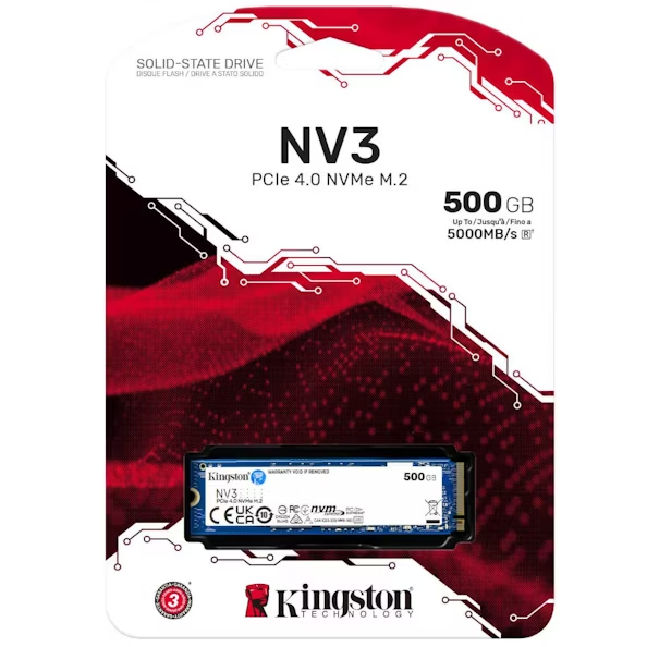 Kingston NV3 - SSD 2TB,1TB,500GB,250 GB - PCIe 4.0 x4 (NVMe)