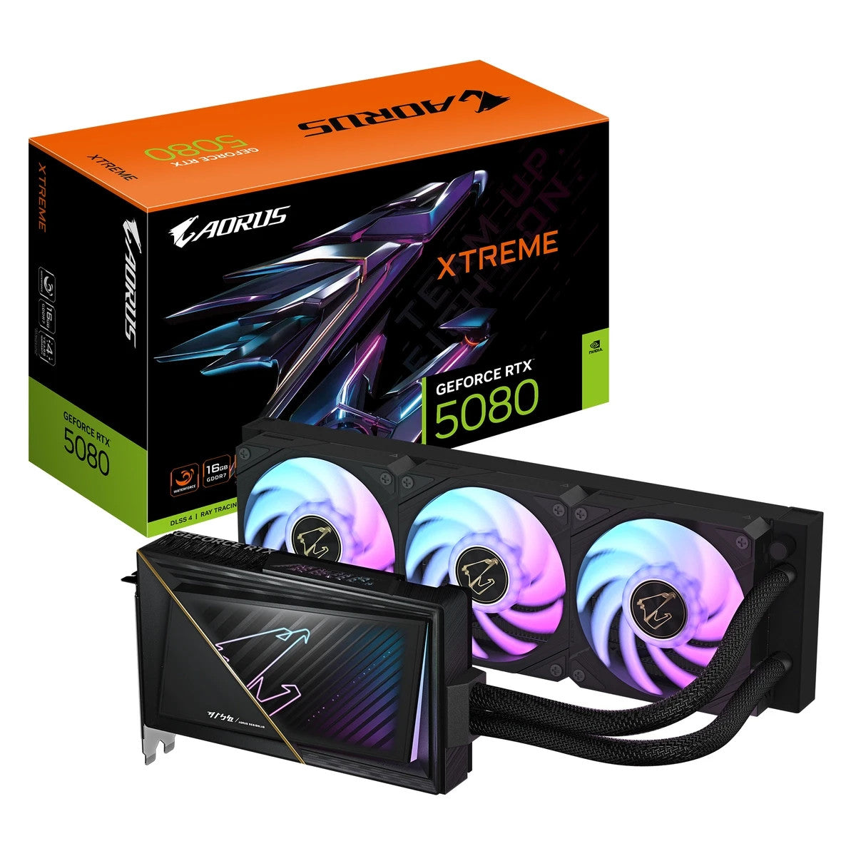 GIGABYTE AORUS GeForce RTX 5080 XTREME WATERFORCE 16G Graphics Card - 16GB GDDR7