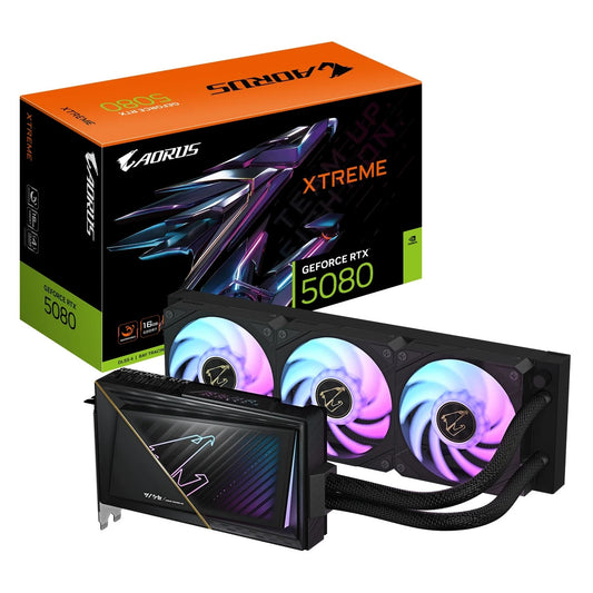 GIGABYTE AORUS GeForce RTX 5080 XTREME WATERFORCE 16G Graphics Card - 16GB GDDR7