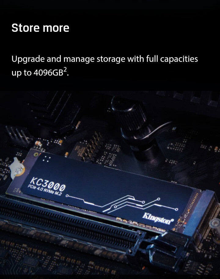 Kingston KC3000  M2 NVMe SSD -2048G, 1024 GB, 512 GB  - PCIe 4.0 