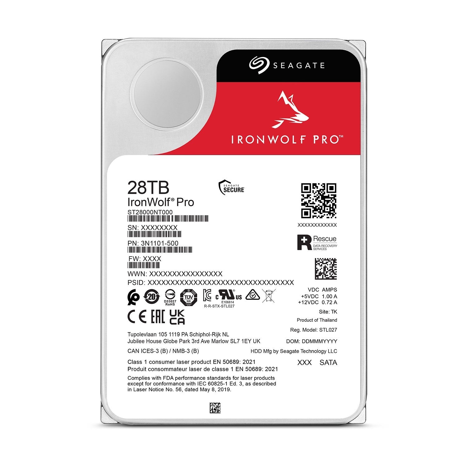 Seagate IronWolf Pro 28TB NAS Hard Drive 3.5" SATA 7200RPM ST28000NT000 NEW