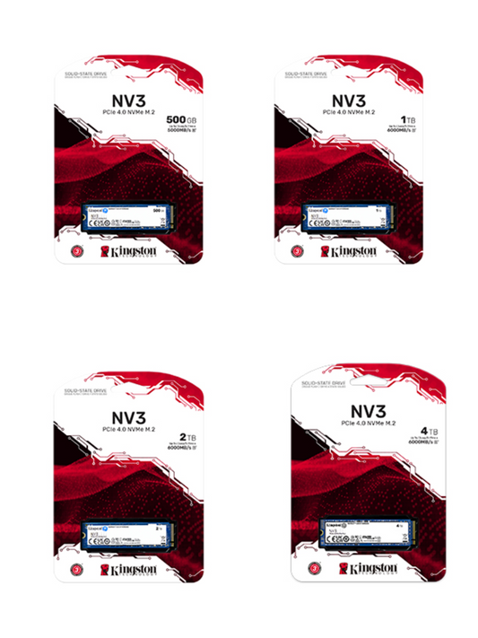 Kingston NV3 - SSD 2TB,1TB,500GB,250 GB - PCIe 4.0 x4 (NVMe)