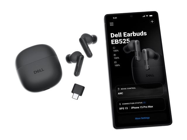 Dell EB525 Pro Plus Earbuds Active Noise Canceling Wireless AI-powered 520-BBNM