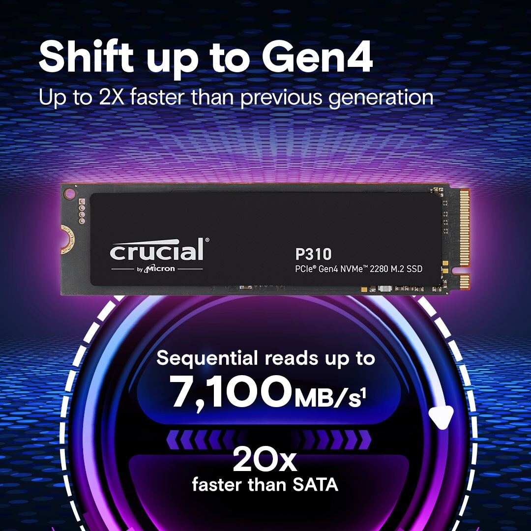 Crucial P310 - SSD - 500 GB - PCIe 4.0 x4 (NVMe)