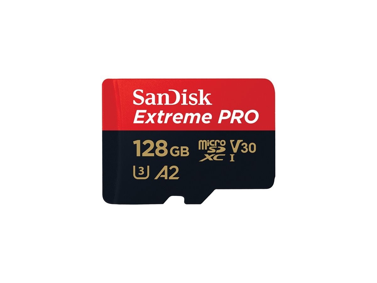 SanDisk 128GB Extreme PRO microSDXC card + SD adapter, up to 200 MB/s New