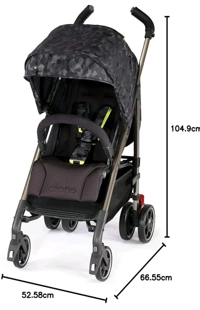 Diono Flexa Luxe Black Platinum, City Ready Umbrella Stroller - Black Camo