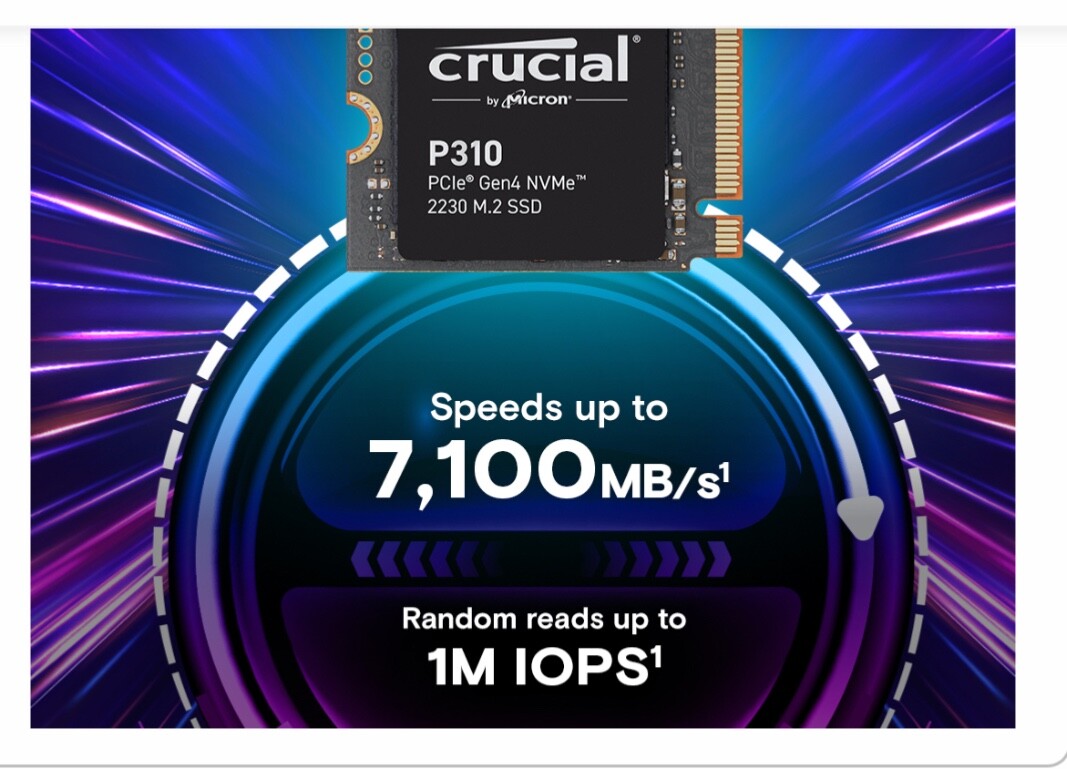 Crucial P310 - SSD - Extreme Performance - 1 TB - PCIe 4.0 x4 (NVMe)
