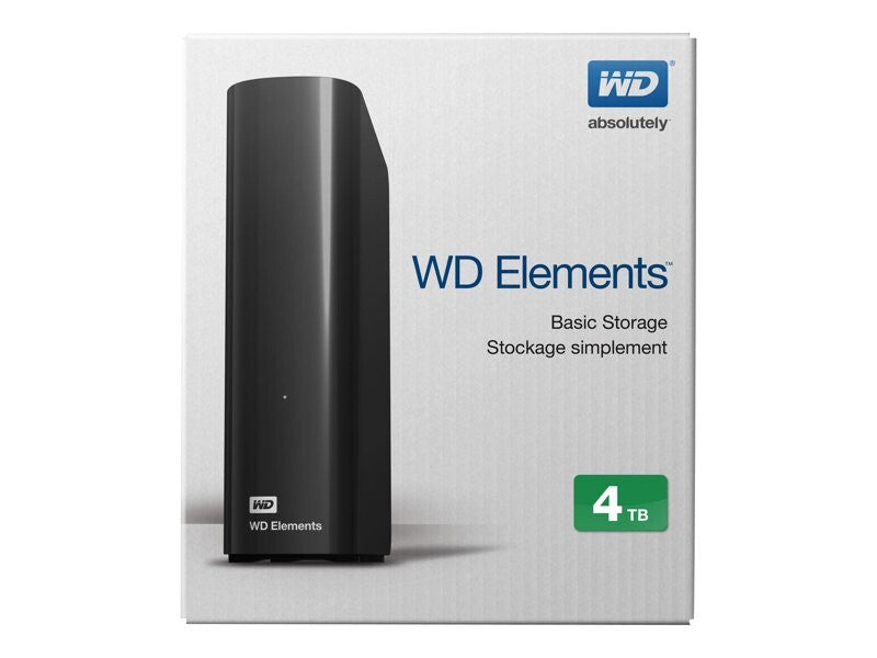 WD Elements WDBWLG0040HBK-EESN 4TB 5400RPM Desktop External Hard Drive - Black