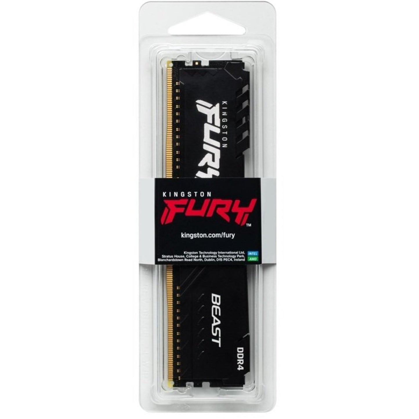 Kingston FURY Beast 8GB (1 x 8GB) PC4-25600 (DDR4-3200) UDIMM Memory - Black...