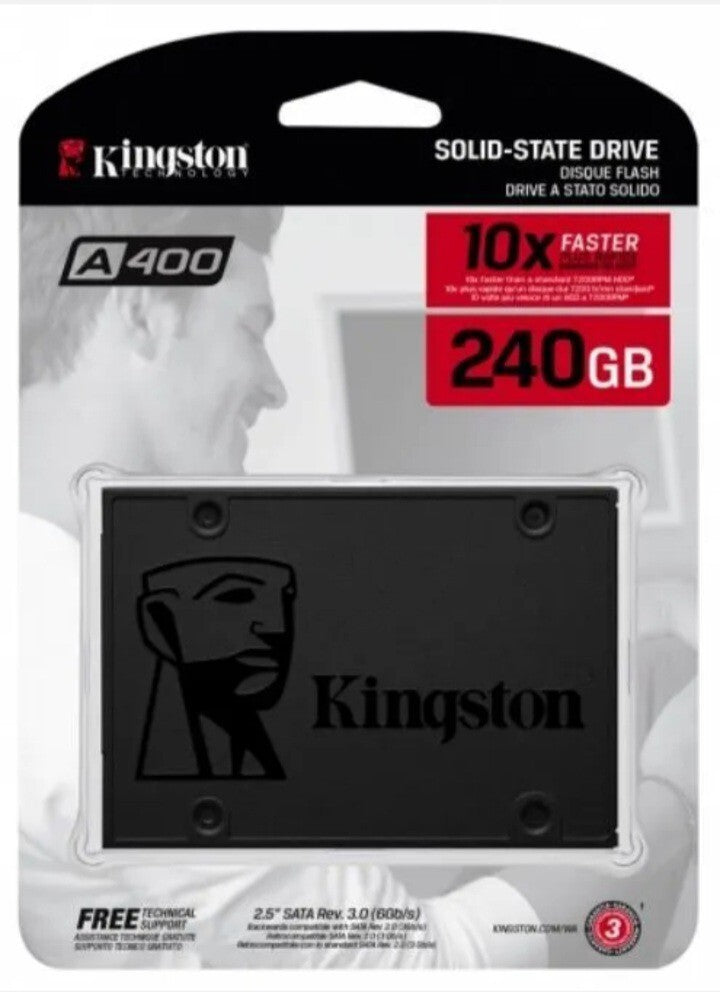 Kingston A400 240GB SSD 2.5" SATA III Solid State Drive HDD Computer Laptop.