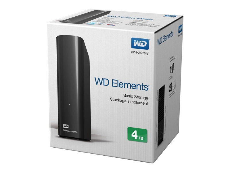 WD Elements WDBWLG0040HBK-EESN 4TB 5400RPM Desktop External Hard Drive - Black