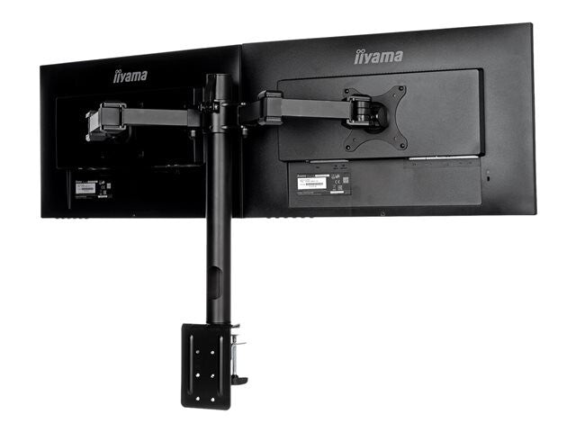 Iiyama DS1002C-B1 mounting kit - adjustable arm - for 2 monitors - black