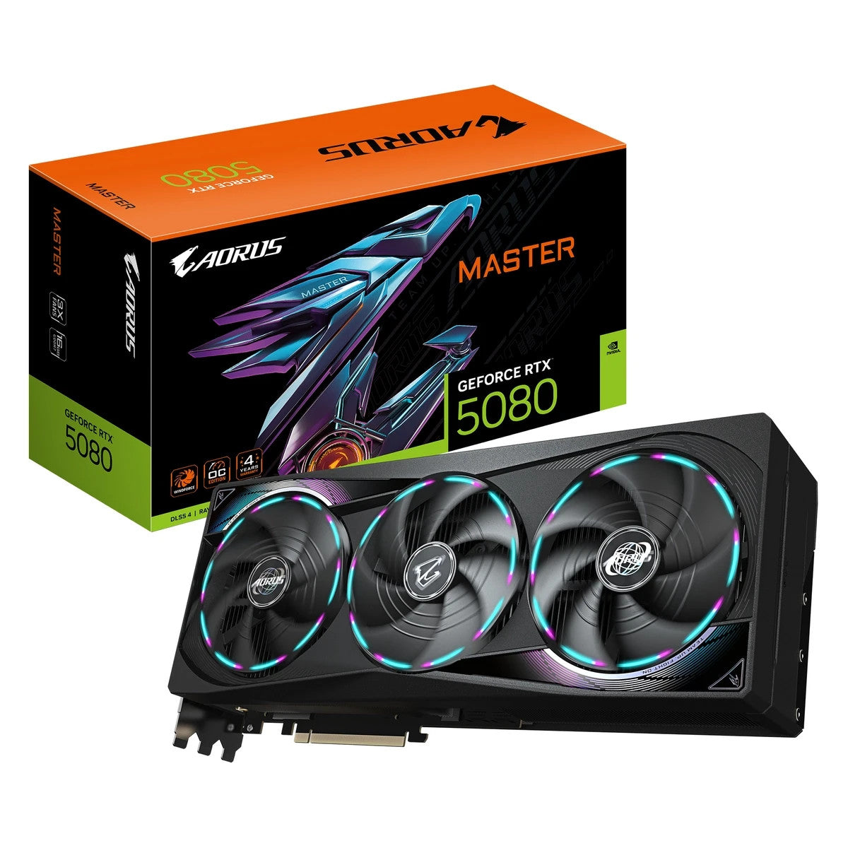 Gigabyte Nvidia Geforce Rtx 5080 Aorus Master 16G Graphics Card 16Gb Gddr7 10752