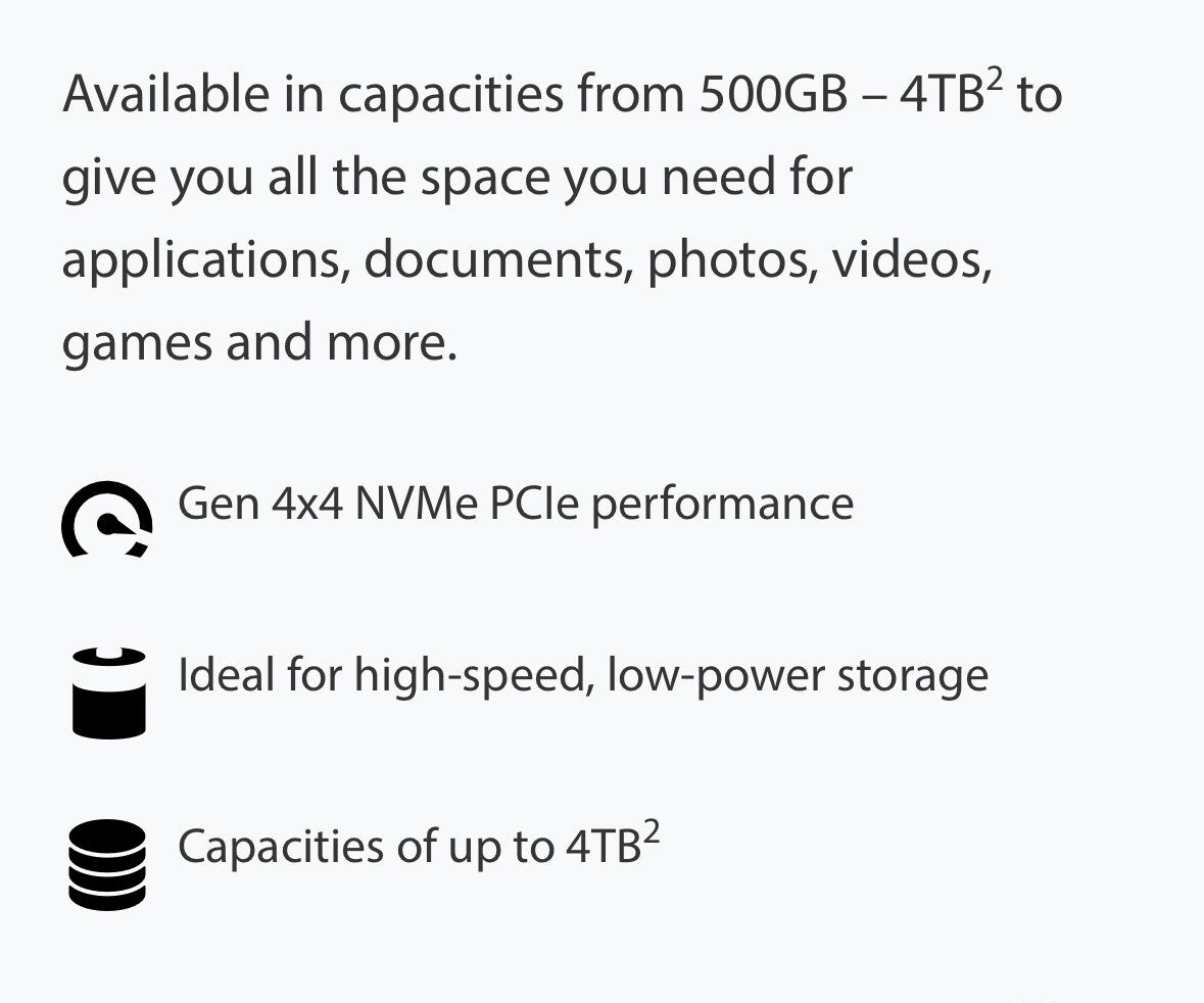 Kingston NV3 - SSD 2TB,1TB,500GB,250 GB - PCIe 4.0 x4 (NVMe)