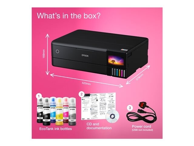 Epson EcoTank ET-8550 A4/3 All-In-One Printer - Black