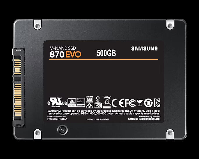 Samsung 870 EVO 500GB 2.5" SATA III Internal SSD (MZ-77E500B/EU)