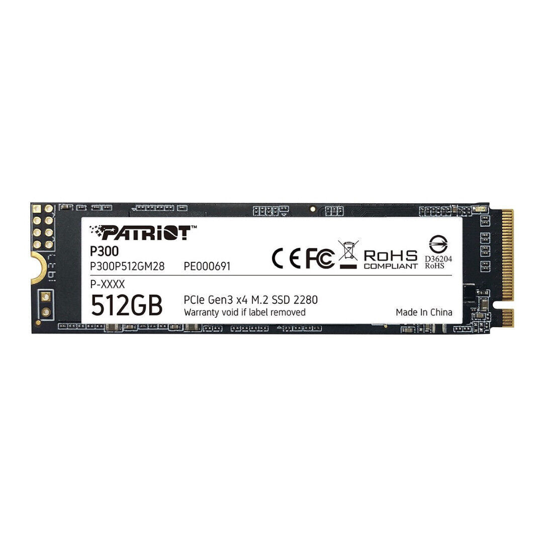 Patriot P300 512GB 1.3" M.2 PCIe NVMe Internal SSD (P300P512GM28)