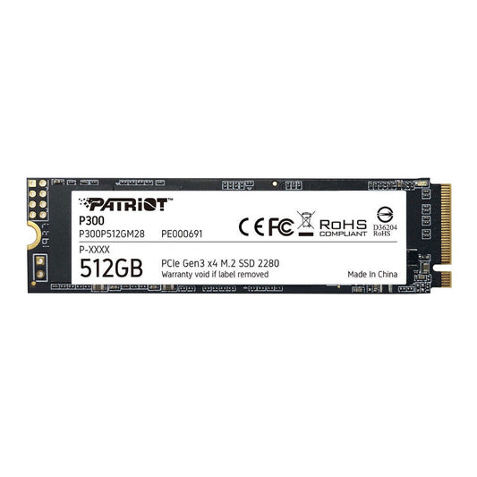 Patriot P300 512GB 1.3" M.2 PCIe NVMe Internal SSD (P300P512GM28)