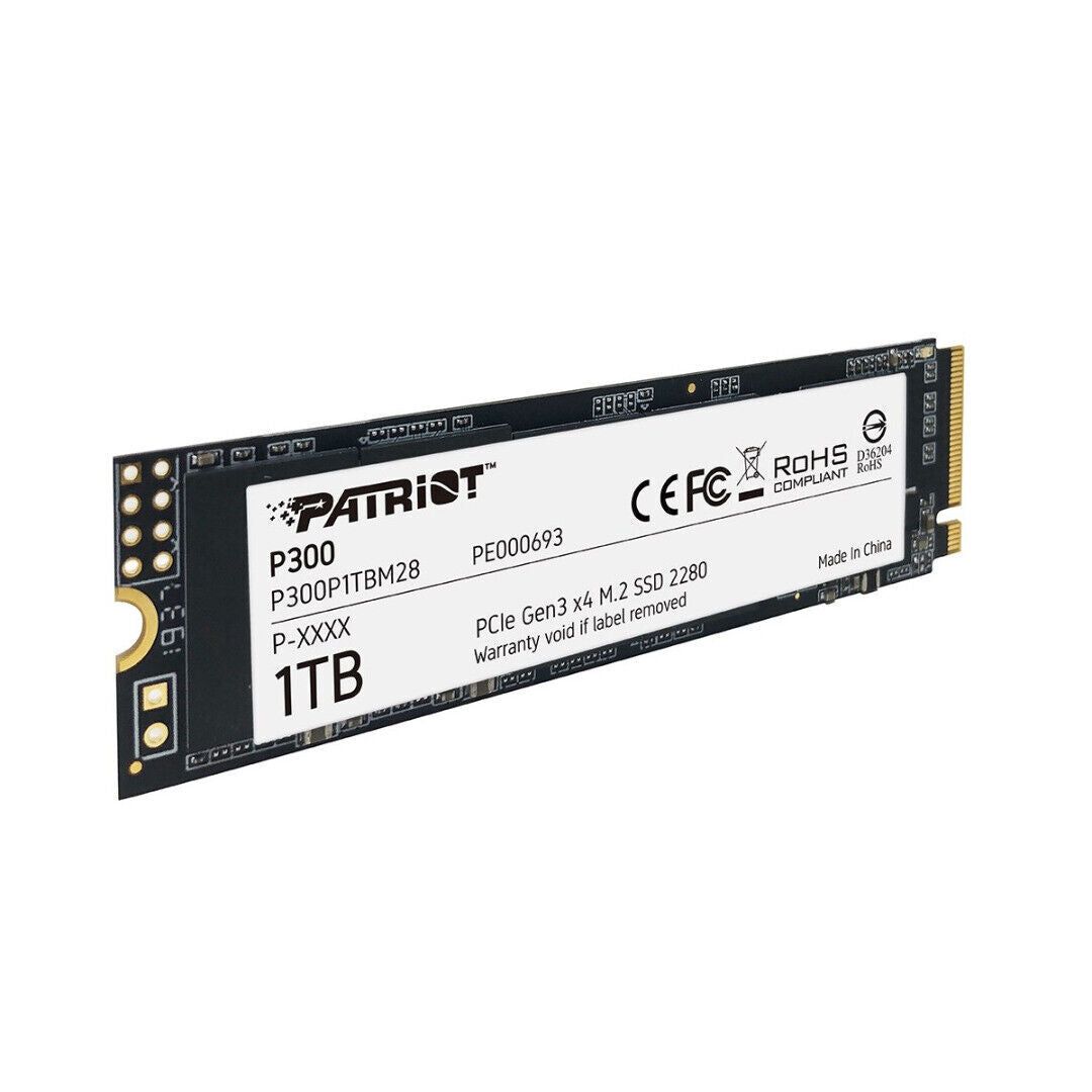 Patriot P300 (P300P1TBM28) 1TB NVMe SSD, M.2 Interface, PCIe Gen3, 2280, Read 21