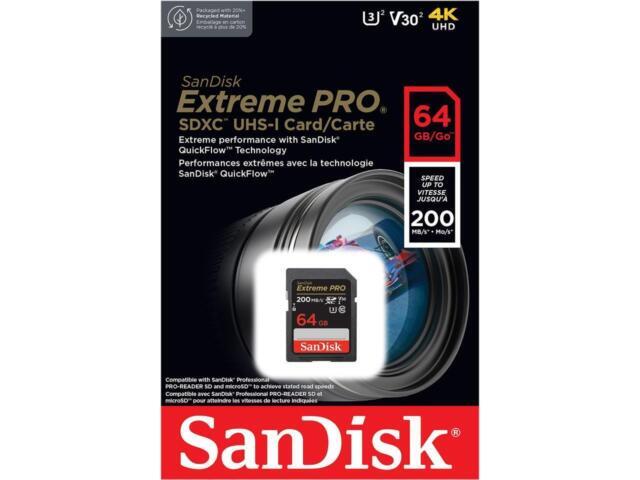 SanDisk Extreme Pro - flash memory card - 64 GB - SDXC UHS-I