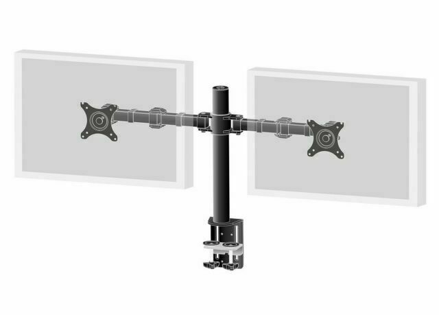 Iiyama DS1002C-B1 mounting kit - adjustable arm - for 2 monitors - black